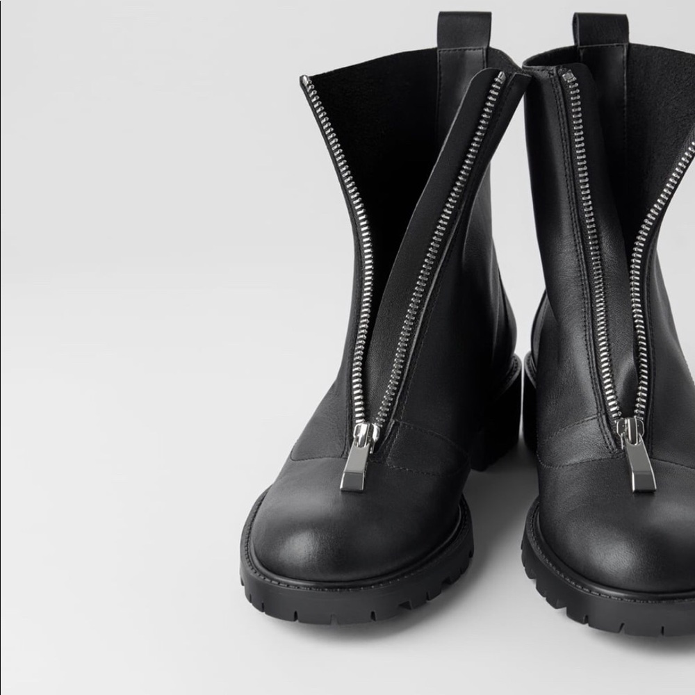 Leather ankle boots